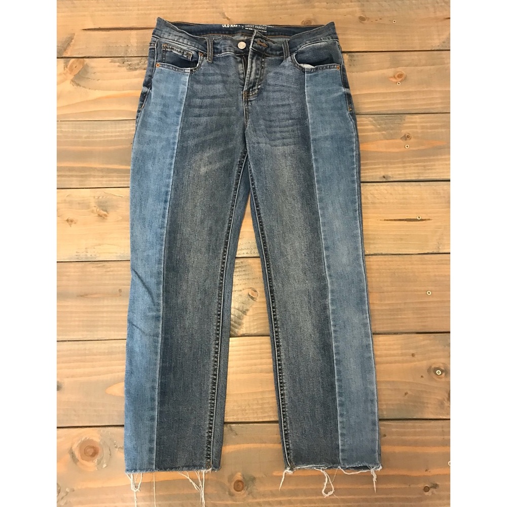 Seamed straight leg jeans